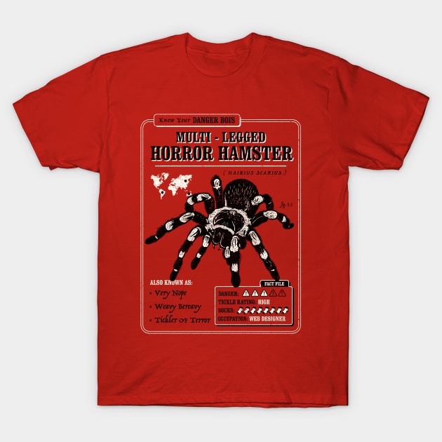 Multi-Legged Horror Hamster T-Shirt by dumbshirts